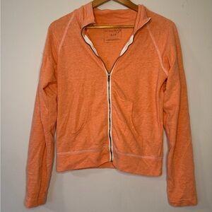 We The Free Zip Up Hoodie Small Peach Coral Lightweight Free People Sweatshirt